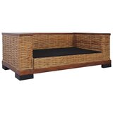  2-dijelni set sofa od prirodnog ratana s jastucima smeđi | Eponuda.ba