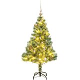  Umjetno božićno drvce 150 LED s kuglicama i snijegom 150 cm | shoptok.hr