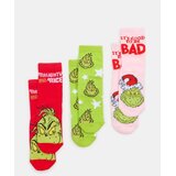 Sinsay Duge čarape s pamukom, pakiranje od 3 komada Grinch Cijene