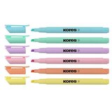 Kores Označevalnik teksta komplet pastel 6 kos | Shoptok.si
