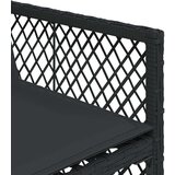 vidaXL 13-dijelni vrtni blagovaonski set s jastucima poliratan crni | shoptok.hr