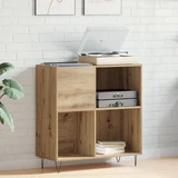 vidaXL Omara za vinile Stari les Les Srednja