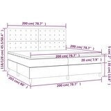  S oprugama i madracem tamnosivi 200x200 cm baršunasti | shoptok.hr