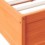  Knjižna postelja brez vzmetnice vošč. rjava 90x190 cm borovina, (21790859) | Shoptok.si