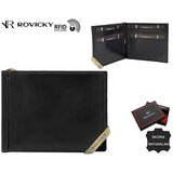 Fashion Hunters Black and dark brown banknote wallet with compartments | Shoptok.si