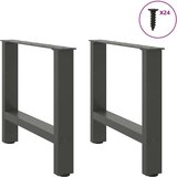 vidaXL Noge kavne mizice antracit 2 kosa 60x(42-43) cm jeklo, (21828642) | Shoptok.si
