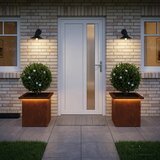  Vrtna posuda za sadnju s LED svjetlom 2 kom. Rđa - Otporni čelik 30 x 30 x 30 cm 2 | shoptok.hr