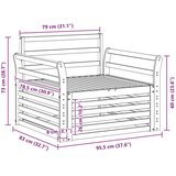  2 Komad Sofa s naslonima Prirodna - Prirodna Zakrivljeni | shoptok.hr