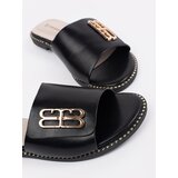 GOODIN Black women's flip-flops on a flat sole | Shoptok.si