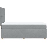  Okvir kreveta s oprugama i madrac svjetlosivi 90x200cm tkanina | shoptok.hr