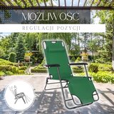 Springos® Vrtna Ležaljka Nulte Gravitacije s Naslonom za Glavu - Zelena | shoptok.hr