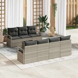  Set sofe s jastukom 8 pcs Svjetlosiva poliratan | shoptok.hr
