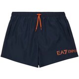 Ea7 Emporio Armani Logo Swim Shorts Armani Blue/Tanger Plava Cijene