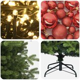  Umjetno božićno drvce s kuglicom 120 cm 150 LED lampica | shoptok.hr