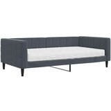 vidaXL Dnevni krevet s madracem tamnosivi 100 x 200 cm baršunasti | shoptok.hr