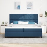 Box Spring krevet s madracem &amp LED plavi 200x200 cm Tkanina | shoptok.hr