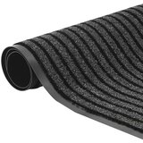 vidaXL Otirač Stripe crni i sivi 90x150 cm | shoptok.hr