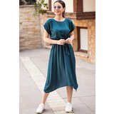 armonika Women's Oil Waist Elastic Tie-Down Dress Cene