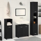  Set namještaja za kupaonicu 4 pcs Crni hrast Konstruirano drvo | shoptok.hr