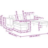  Kauč za dnevni boravak 3 pcs Plava 250 x 188 x 76 cm | shoptok.hr