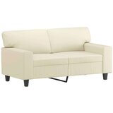 vidaXL Dvosjed s ukrasnim jastucima Krem 120 cm od umjetne kože | shoptok.hr