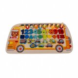 Kruzzel drveni sorter 6 u 1 s brojevima, igrom pecanja i slagalicama vozila | shoptok.hr