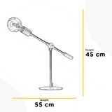  ONLI - Stona lampa ASTE 1xE27/15W/230V 45 cm crna/zlatna | Eponuda.com