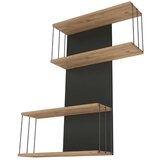 Kalune Design Stenska polica Lenor (Antracit/Hrast) | Shoptok.si