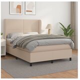vidaXL Krevet s oprugama i madrac cappuccino 140x190cm od umjetne kože Cijene