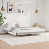  Kreveta siva boja hrasta 140 x 200 cm konstruirano drvo | shoptok.hr