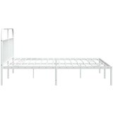 Metalni okvir za krevet s uzglavljem bijeli 200x200 cm | shoptok.hr