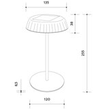  LED prigušiva solarna punjiva stolna lampa VIVIEN LED/3W/5V 2700K IP54 crna | Eponuda.com