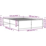 vidaXL Okvir za krevet smeđi hrast 120x190cm konstruirano drvo i metal | shoptok.hr