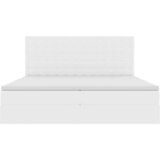 Krevet s od storage Čista bijela 200 x 200 cm Lažna koža | Eponuda.ba