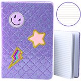  Lined Notebook Glitter Patches Purple B6 80 Sheets | shoptok.hr