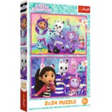 Trefl Puzzle Fun with Gabby - 2x24 dela | ePonuda.com