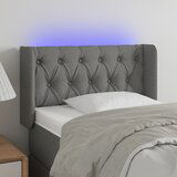 vidaXL LED uzglavlje tamnosivo 83x16x78/88 cm od tkanine Cijene