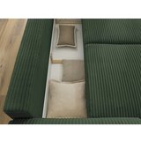 Bobochic Paris Temno zelena raztegljiva sedežna garnitura iz rebrastega žameta 257 cm Lucien – | Shoptok.si
