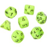 Chessex Kockice - Vortex - Polyhedral - Bright Green & Black (7) | Eponuda.com
