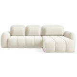 Makamii Bež sklopiva/s prostorom za odlaganje kutna garnitura od bouclé tkanine (s desnim kutom/s ležaljkom) Pele – | shoptok.hr