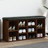  The Living Store Klop za čevlje rjavi hrast 102x32x50 cm inženirski les - Klop Za Čevlje, (21444174) Cene