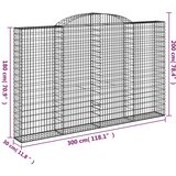  Lučne gabionske košare 2 kom 300x30x180/200cm pocinčano željezo | Eponuda.com
