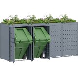  Skladištenje kanti za 4 kante Svijetlo siva Čelik s prahom | Eponuda.com