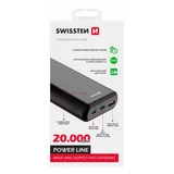 Swissten Dodatna baterija - Power Bank 20000mAh, QC 3.0, USB-C, crna
