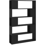 vidaXL knjižna omara za razdelitev prostora črna 100x24x155 cm | Shoptok.si