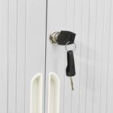 vidaXL Omara z drsnimi vrati siva 90x40x90 cm jeklo | Shoptok.si