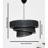 Opviq lights Crna/u srebrnoj boji viseća svjetiljka s tekstilnim sjenilom ø 40 cm Couper – | shoptok.hr