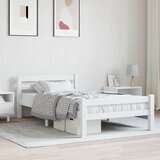  Okvir za krevet od masivne borovine bijeli 90 x 200 cm | shoptok.hr