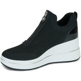 Michael Kors Visoke superge EMMY WEDGE ZIP SLIP ON Črna | Shoptok.si