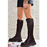 Fox Shoes Brown Women's Lace-Up Casual Boots | Shoptok.si